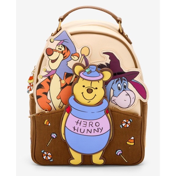 Disney Winnie the Pooh Halloween Magnetic Costumes Backpack & Corduroy WALLET! - Picture 11 of 14